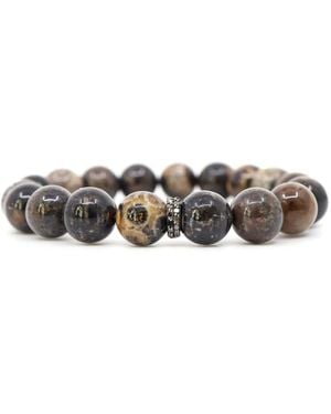 Shar Oke Neutrals Diamonds & Fossil Coral Bracelet - Metallic
