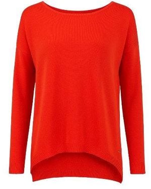 Conquista Loose Knit Top - Red
