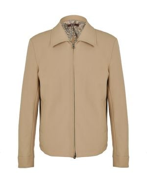 DAVID WEJ Ashford Relaxed Aviator Jacket - Natural