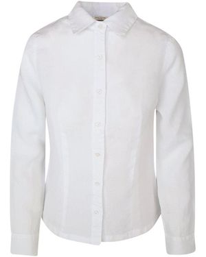 Haris Cotton Long Sleeved Linen Shirt With Darts - White