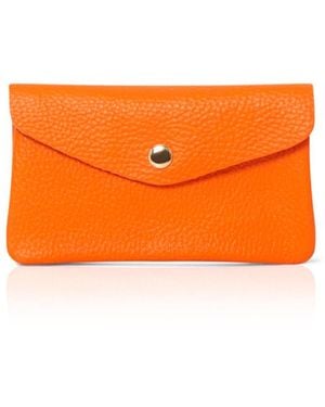 Betsy & Floss Medium Popper Leather Purse - Orange