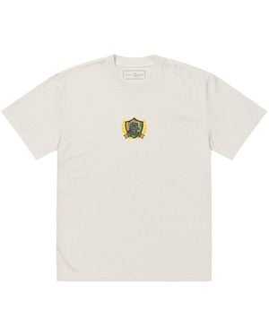 Anchor and Crew Neutrals Faded Bone C. F. Cocodrilo El Clasico Football Cotton Oversized T-Shirt - White