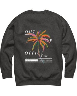 Anchor and Crew Heather Out Of Office Passenger Organic Cotton Sweatshirt - Grey