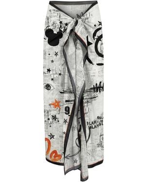 LOVEIST STORE Pop Art Design Cotton Sarong Pareo - Black