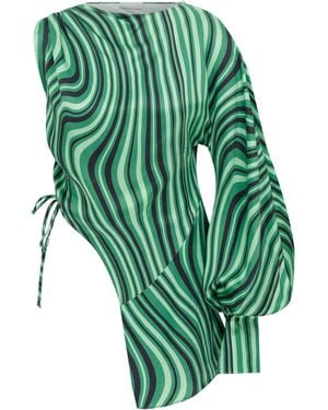 Cansu Xi Dionysus Printed Blouse - Green
