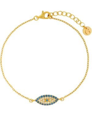 Gold Trip Lucky Evil Eye Bracelet - Metallic