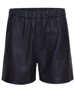 Audrey Vallens Phoenix Leather Shorts - Blue