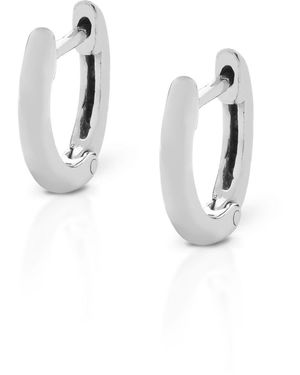 Nellou Jewellery Rosie Huggie Earrings Sterling - Metallic