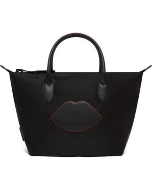 Lulu Guinness Nylon Oh Lu Lu Medium Tote Bag - Black