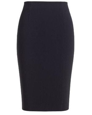 Conquista Stretch Fabric Pencil Skirt - Blue