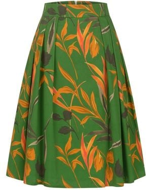 Marianna Déri Autumn Leaves Midi Skirt - Green