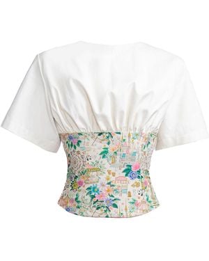 28Natelier Neutrals Carnival Top - White