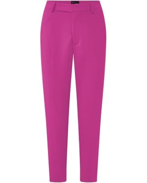 Layo G Cropped Platinum Stretch Dress Pants - Pink