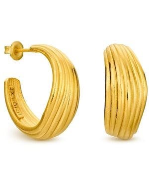 Joidart Golden Hoop Earrings Onaria - Metallic