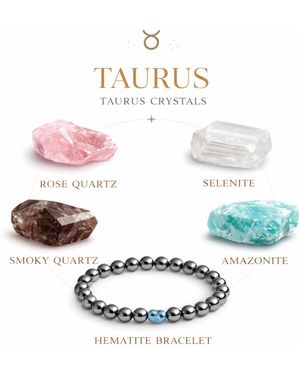Mineralgems•Studio Taurus Zodiac Crystal Box - White