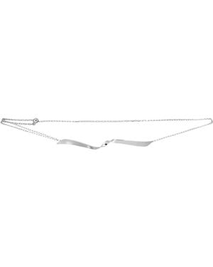 OW Collection Swirl Body Chain - White