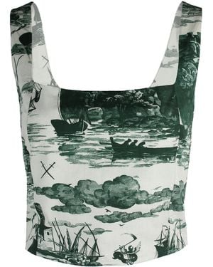 Klements Neutrals May Bodice Top - Green