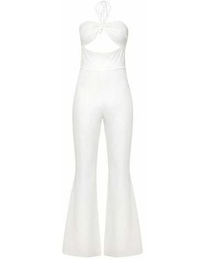 Amy Lynn Sandy Halter Neck Jumpsuit - White