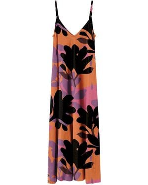 Aloha From Deer Sunset Leaves Maxi Dress - Red