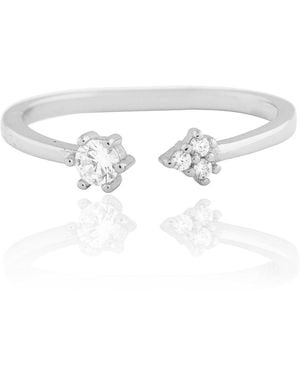 Esterah Open Adjustable Ring - White