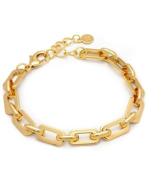 Crystals and Co Chunky Box Chain Bracelet Jw - Metallic