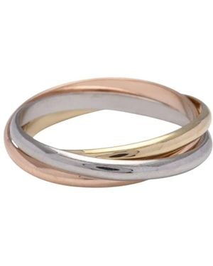 Von Treskow Rose Tri-Tone Russian Wedding Ring - White