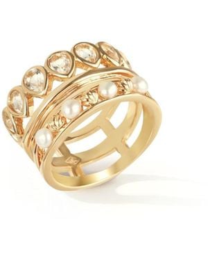 Retro Chic Aeolian Echo Ring - Metallic