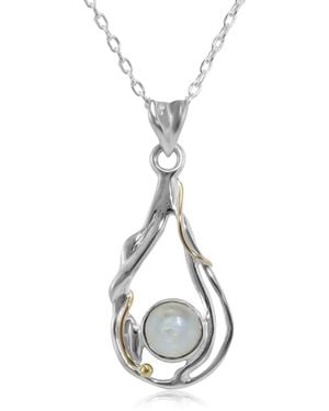 Isla Silver Teardrop Sterling Moonstone Pendant - Metallic