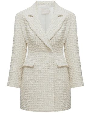 UNDRESS Neutrals Petra Creamy Tweed Mini Blazer Dress - White