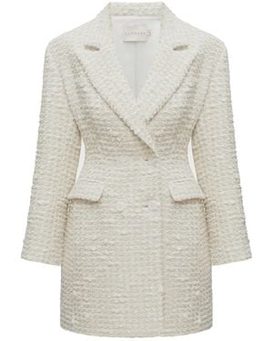 UNDRESS Neutrals Petra Creamy Tweed Mini Blazer Dress - White