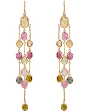 Opium Jewels Multi-Coloured Tourmaline Cascade Earrings - Metallic