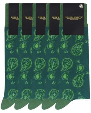 Peper Harow - Made in England Groomsmen's Socks Bundle - Green