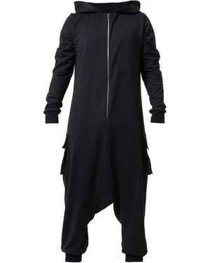 Metamorph Cotton Hooded Jumpsuit - Black