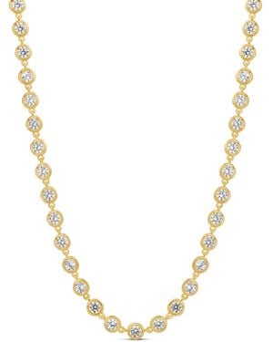 SHYMI Round Victorian Style Tennis Necklace - Metallic