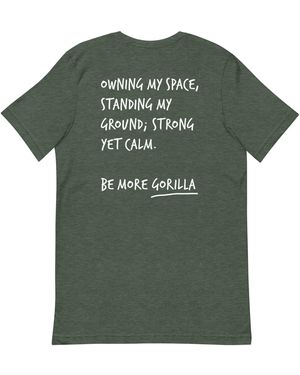 Anchor and Crew Forest Think Ocean Gorilla Aspirations Cotton Embroidered T-Shirt - Green