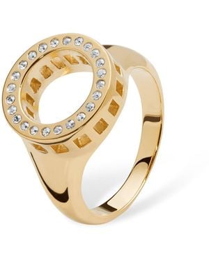 Lucy Quartermaine Art Deco Halo Ring - Metallic