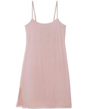 Mamu Dream Lace Trimmed Modal Jersey Slip Dress - Pink