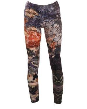 ARTISTA Velvet Printed Galactic Horse Leggings - Blue