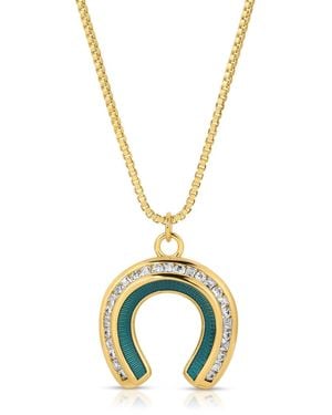 Glamrocks Jewelry Good Fortune Horseshoe Necklace - Metallic