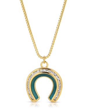 Glamrocks Jewelry Good Fortune Horseshoe Necklace - Metallic