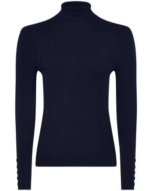 Guinea London Roll Neck Jumper - Blue