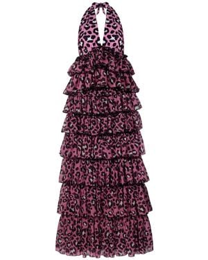 Nur Karaata Florentina Leo Maxi Dress - Purple