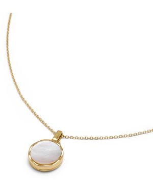 Jovonna London Eternal Mira Mother Of Pearl Locket Necklace - Metallic