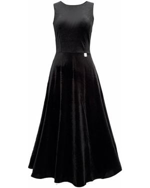 Frock Tales Peony Sleeveless Midi Dress - Black