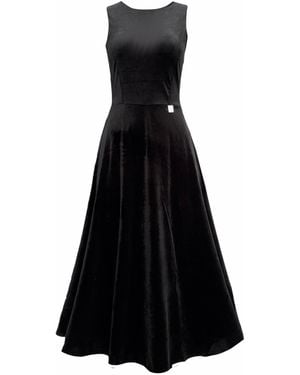 Frock Tales Peony Sleeveless Midi Dress - Black