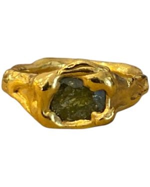 Mitsymay Jewellery One Of A Kind Peridot Ring - Yellow