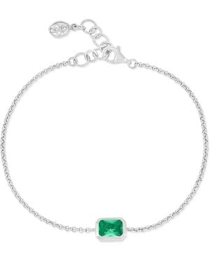 Dower & Hall Garnet Octagon Chain Bracelet - Metallic