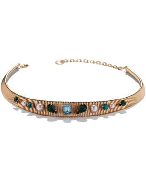 The Pink Reef Collar Necklace - Metallic