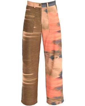 Lalipop Design Soft Drape Straight-Leg Pants - Orange