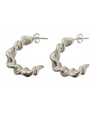 Mitsymay Jewellery Twists & Tangles Half Hoops - White
